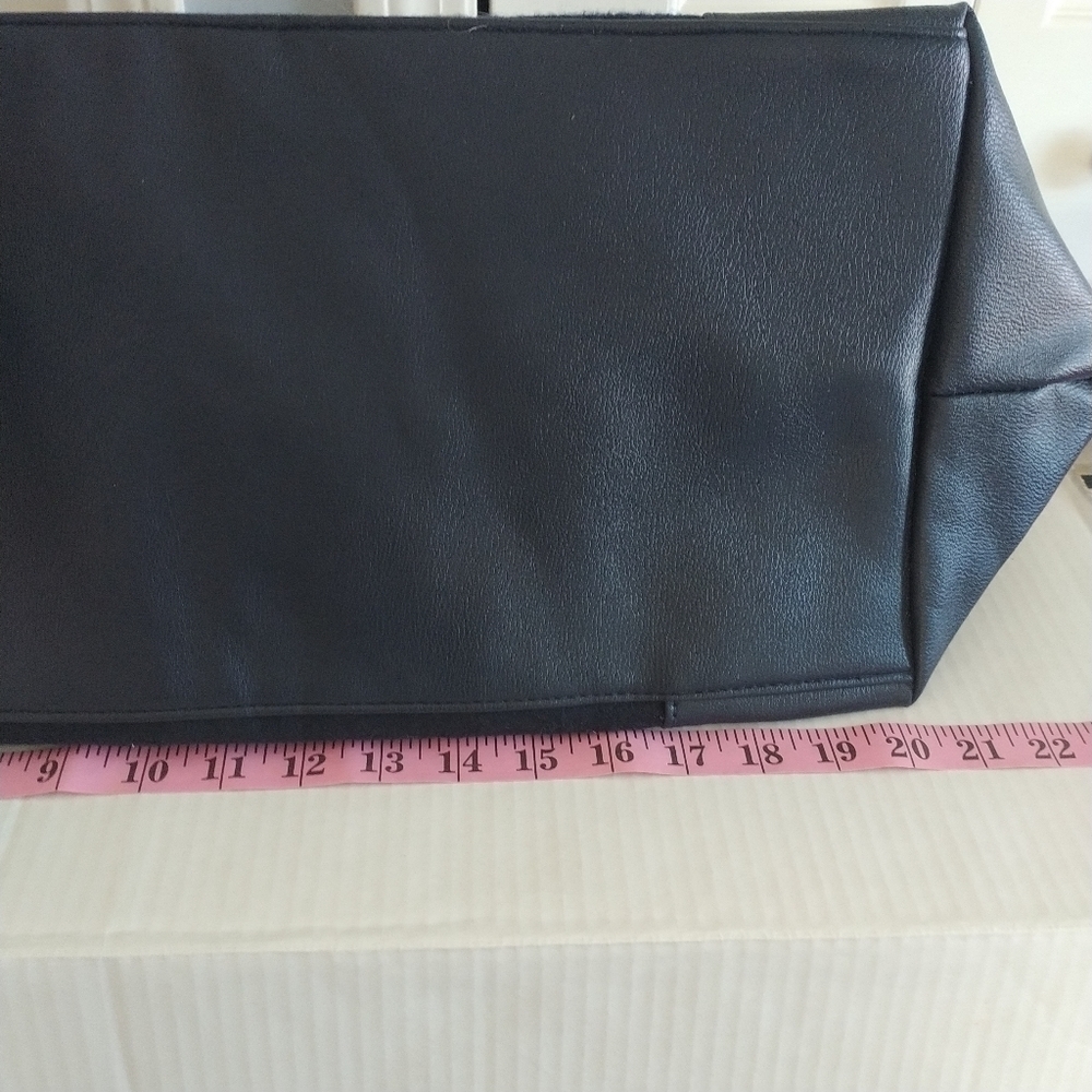 DSW Navy Felt Weekender Tote Luggage Travel Bag - Picture 6 of 11